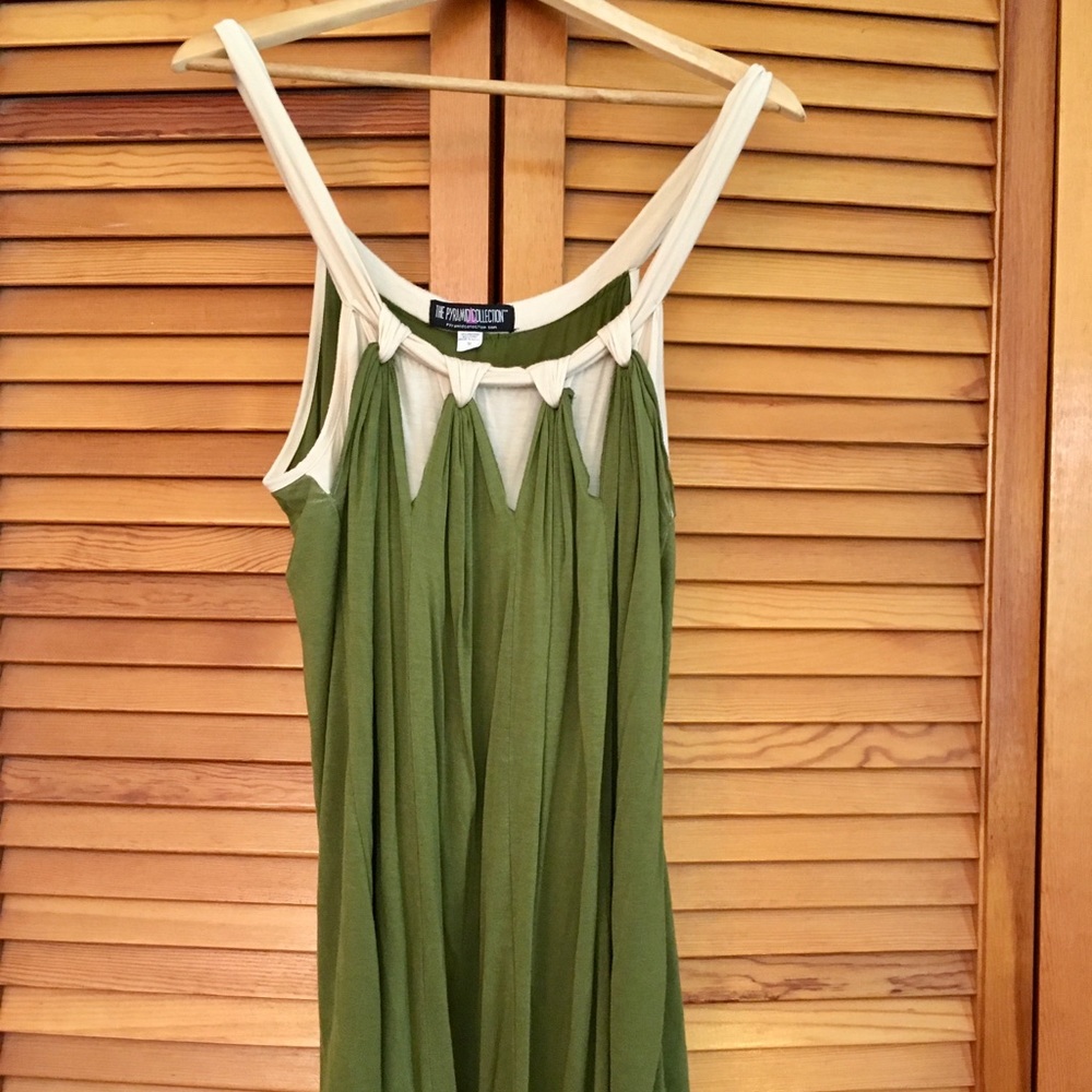 Green & cream tank LAST CHANCE, DONATING 9/14/20